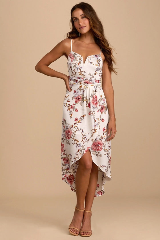 My Favorite Day Navy Tulip Skirt Midi Dress