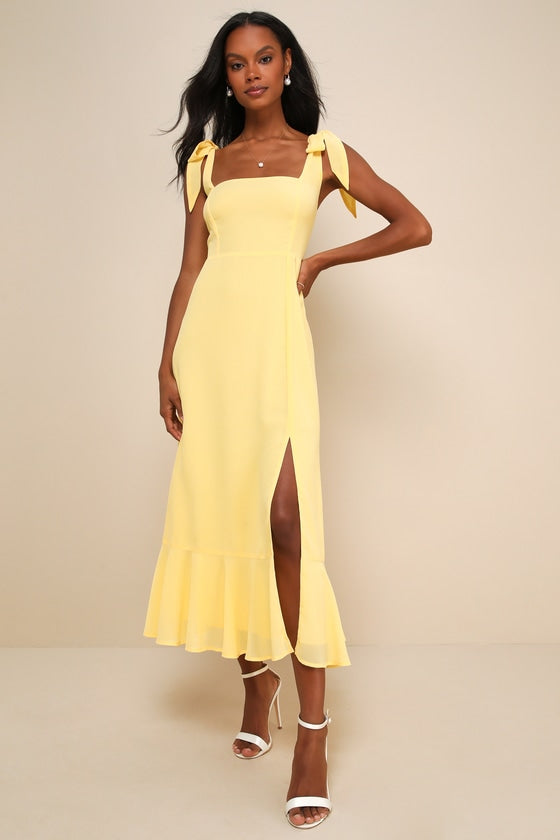 Summer Invite Royal Blue Tie-Strap Tiered Midi Dress