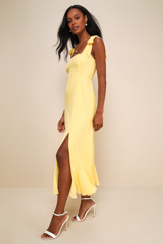 Summer Invite Royal Blue Tie-Strap Tiered Midi Dress
