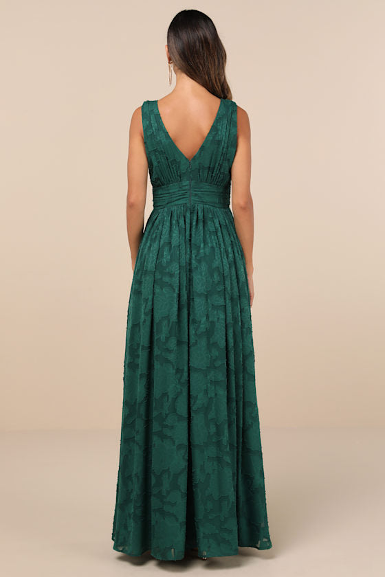 Sweet Sophistication Sage Green Burnout Floral Maxi Dress