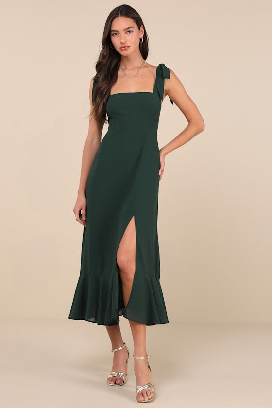 Summer Invite White and Pink Toile Tie-Strap Tiered Midi Dress