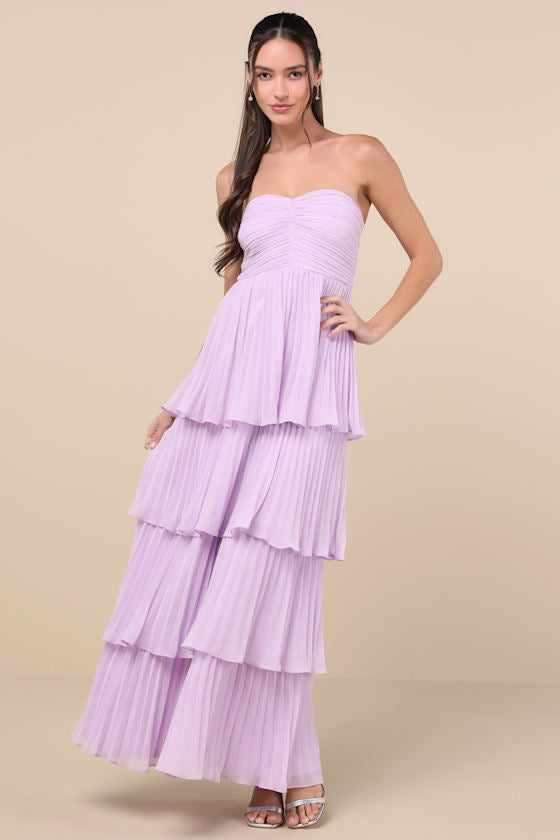 Seriously Sensational White Strapless Tiered Maxi Dress