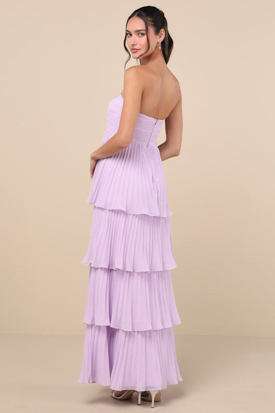 Seriously Sensational White Strapless Tiered Maxi Dress
