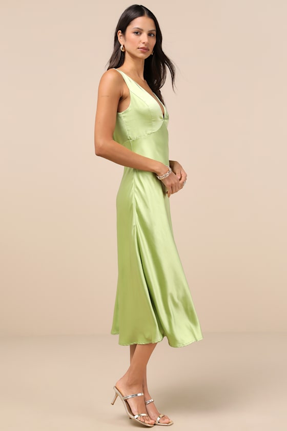 Incredible Love Navy Satin Cowl Back Midi Slip Dress