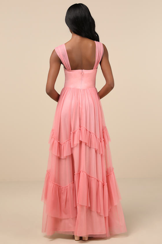 Stunning Personality Sage Green Mesh Off-the-Shoulder Maxi Dress