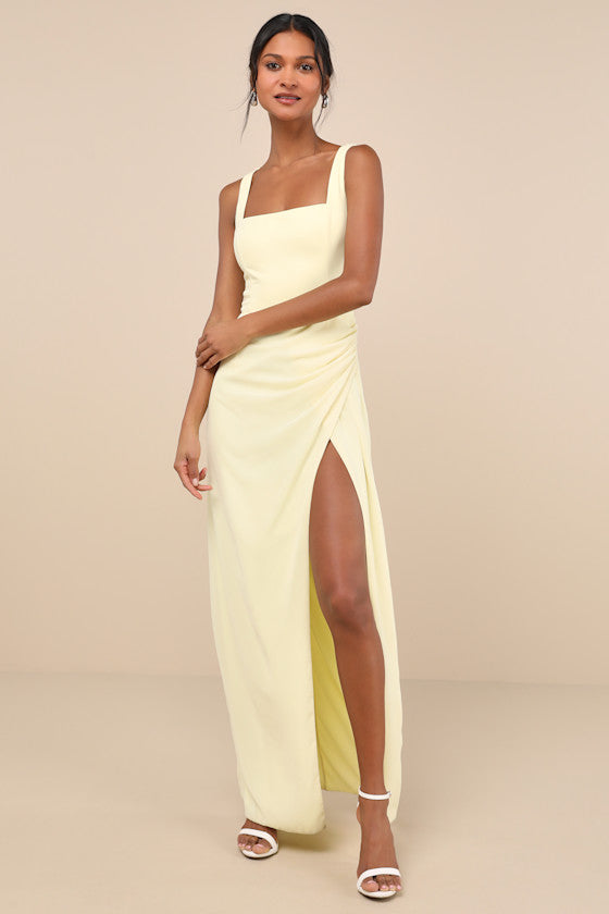 Glamorous Disposition Burgundy Ruched Maxi Dress
