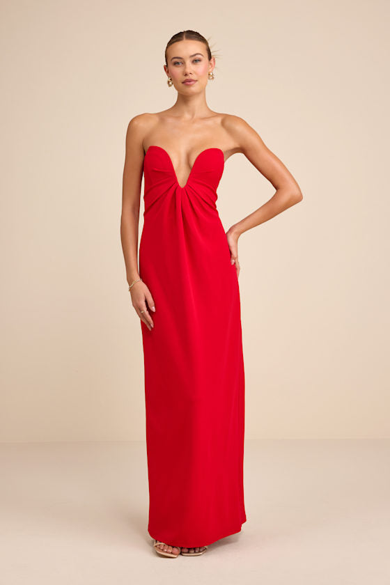 Thula Magenta Cutout U-Bar Column Maxi Dress