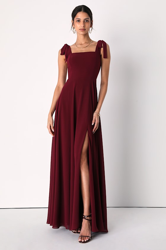 Love Me Forever Navy Blue Floral Square Neck Maxi Dress