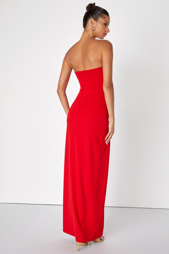 Dedicated to Glamour Black Strapless Maxi Dress