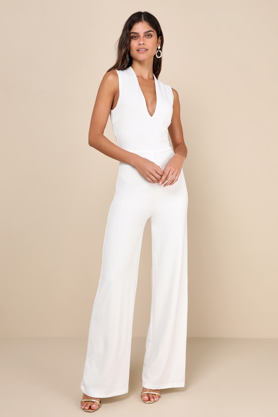 Thinking Out Loud Black Backless Jumpsuit
