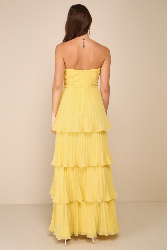 Seriously Sensational White Strapless Tiered Maxi Dress