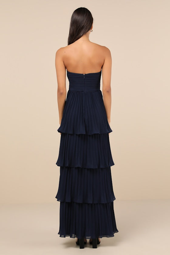 Seriously Sensational White Strapless Tiered Maxi Dress