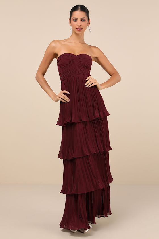 Seriously Sensational White Strapless Tiered Maxi Dress