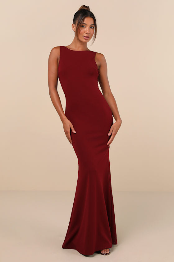 Love In Your Eyes Hunter Green Knotted Mermaid Maxi Dress
