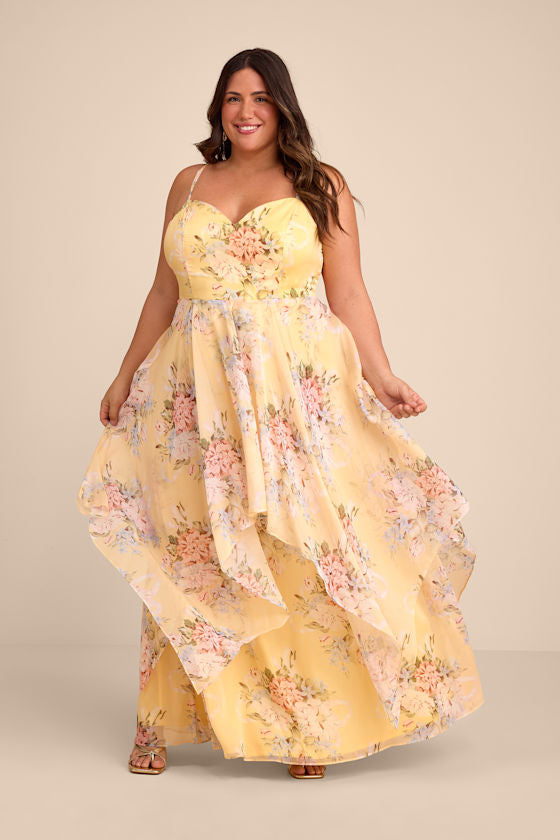 Breigh Blush Floral Sleeveless Maxi Dress