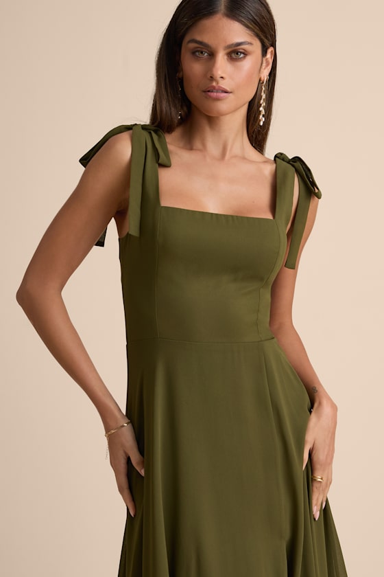 Love Me Forever Emerald Green Square Neck Maxi Dress