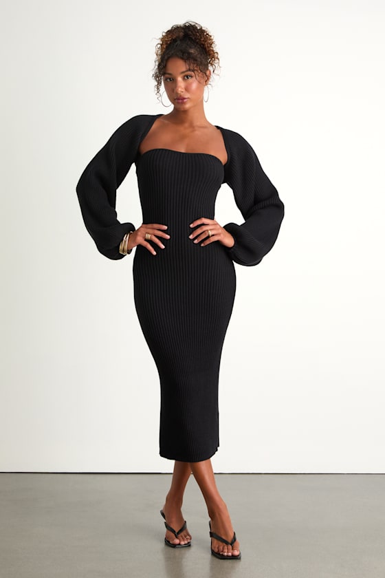 Autumn Aura Rusty Rose Ribbed Two-Piece Sweater Dress