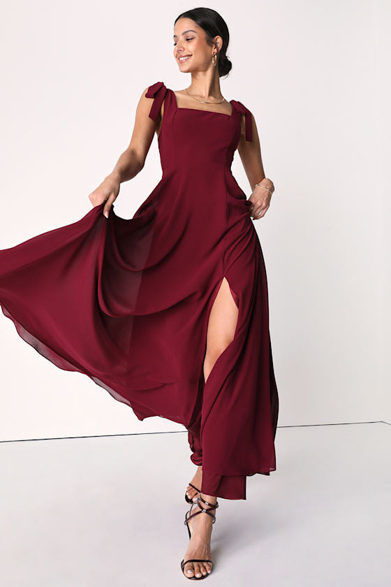Love Me Forever Pink Floral Square Neck Maxi Dress